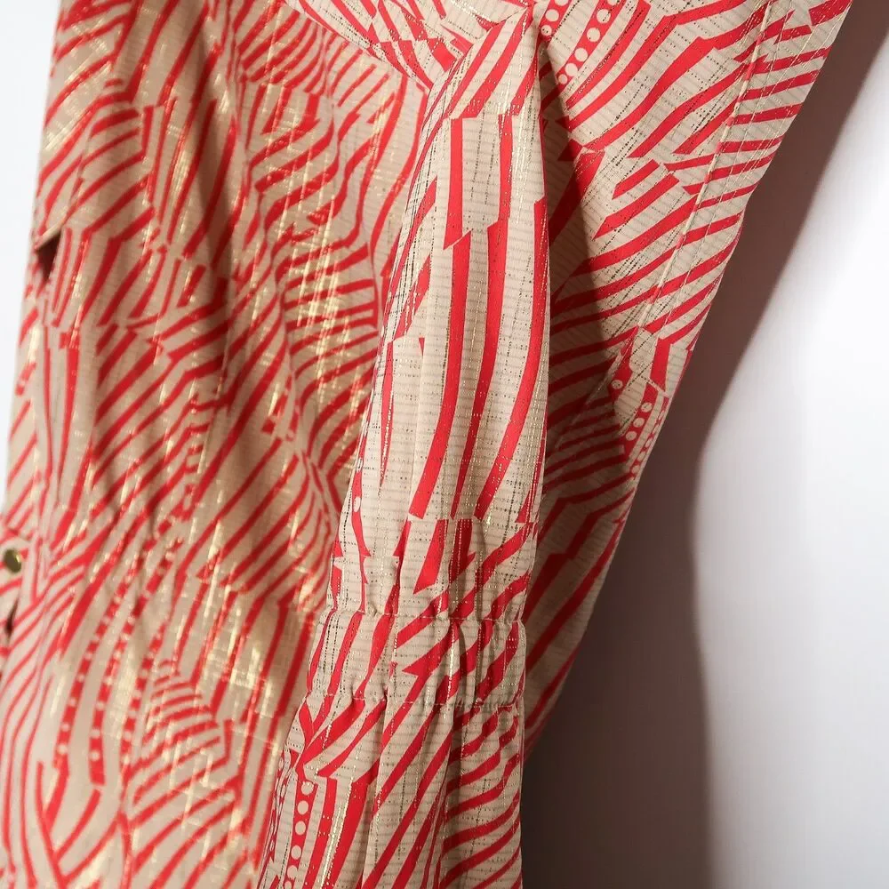 Chico's Zenergy Lightweight Jacket Size‎ 0 (4/6 S) Painterly Waves Pink Gold